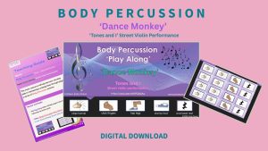 Body Percussion 'On the Beat' Age 7-11 Free Resource (6 - 8 weeks content) Click here for more information