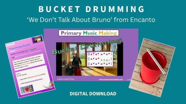 Bucket Drumming 'We Don't Talk About Bruno' (from Encanto) age 7+  (6 - 8 weeks content) Click here for more information
